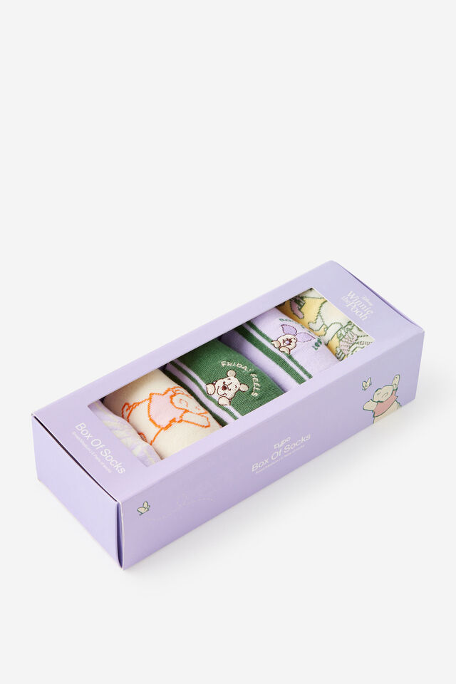 Box Of Socks, LCN DIS WINNIE THE POOH BRIGHTS (S/M)