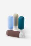 90Ml Silicone Travel Bottle Set, DARK SEA - alternate image 2