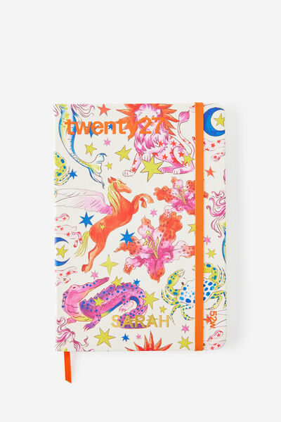 Personalised 2027 A5 Weekly On Schedule Diary, ECRU CELESTIAL