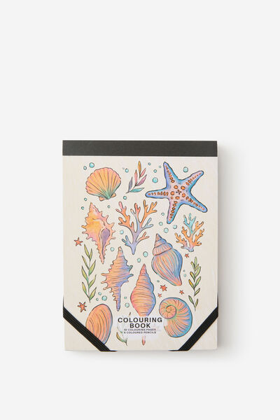 Mini Colouring Pad, AQUAMARINE