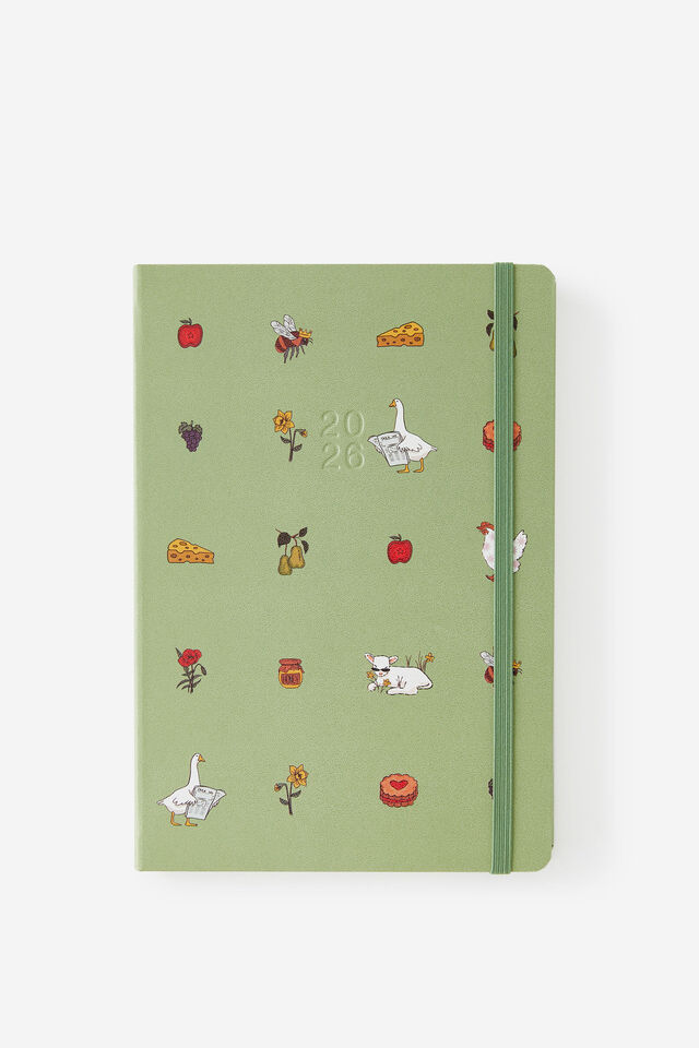 2026 A5 Daily Hard Metro Diary, Little Treats Bay Leaf