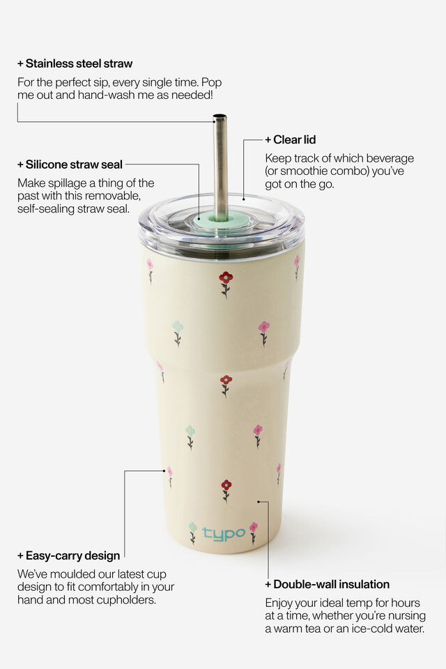 Smoothie Cup 600Ml, DITSY DO FLORAL