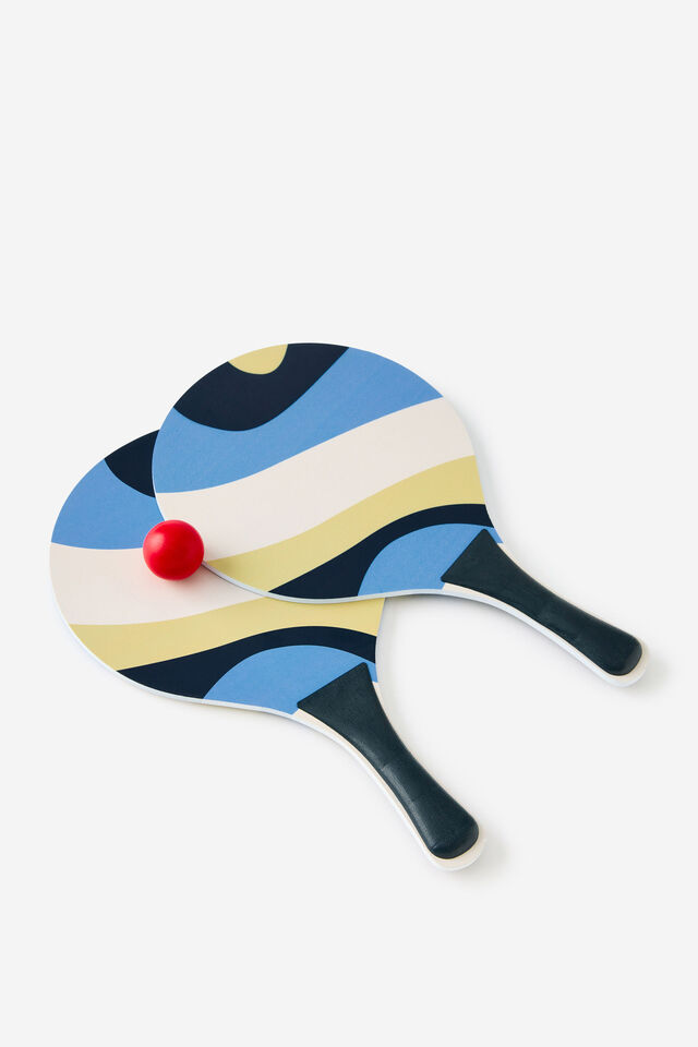Paddle Ball Set, BLUE SKIES LEMON STRIPE