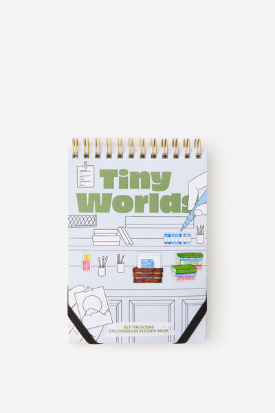 Colour In Sticker Book, TINY WORLDS