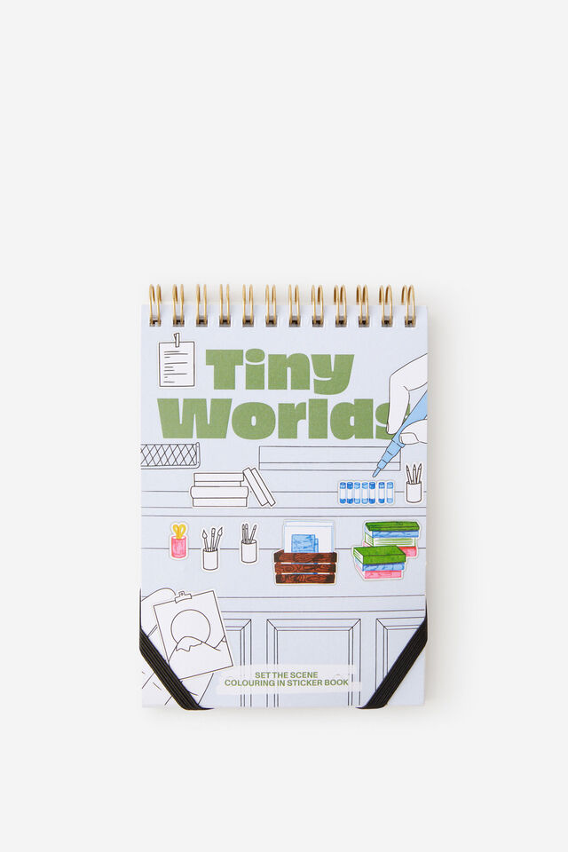 Colour In Sticker Book, TINY WORLDS