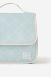 Personalised Mode Lunch Bag, MINTY GRID - example image 4