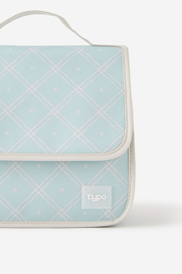 Personalised Mode Lunch Bag, MINTY GRID