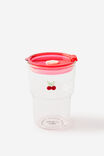 Love A Latte Glass Tumbler, CHERRY ICON - alternate image 1