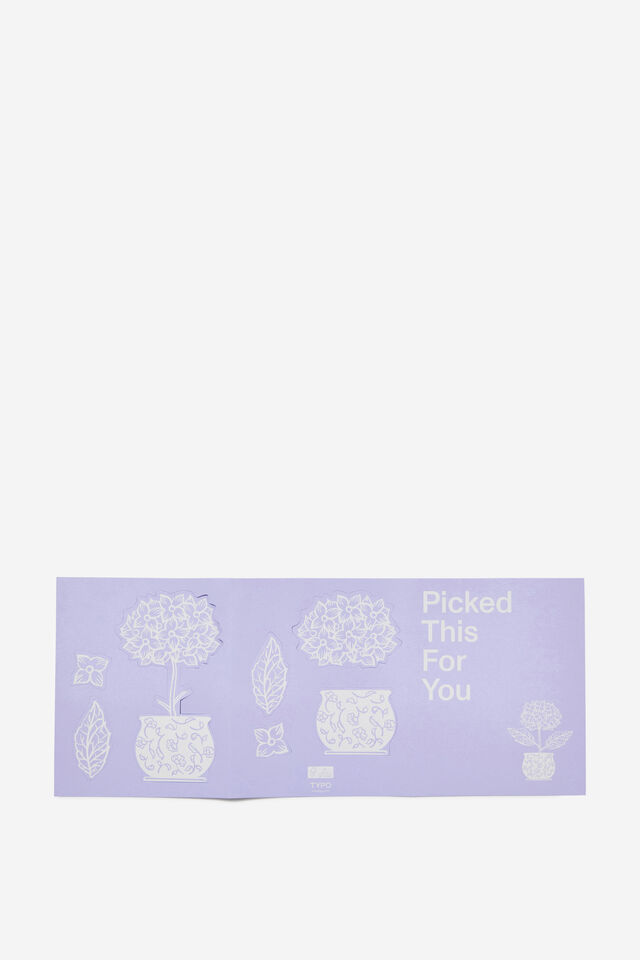 Luxe Nice Card, PICKED THIS FLOWER LILAC POP-OUT