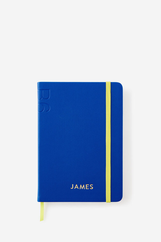 Personalised B6 Hard Cover Lined Notebook, OCEANA WASABI