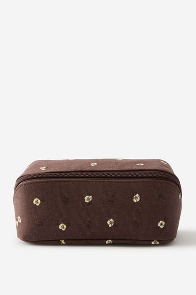 Felix Fold Out Pencil Case, DITSY PANSY ESPRESSO