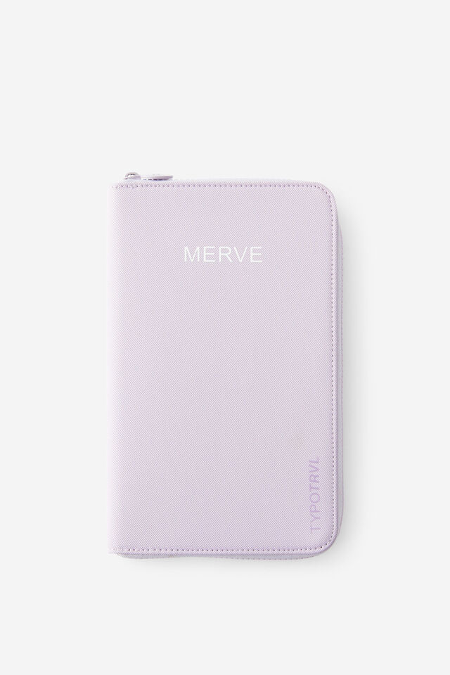 Personalised Traveller Travel Wallet, LAVENDER HAZE