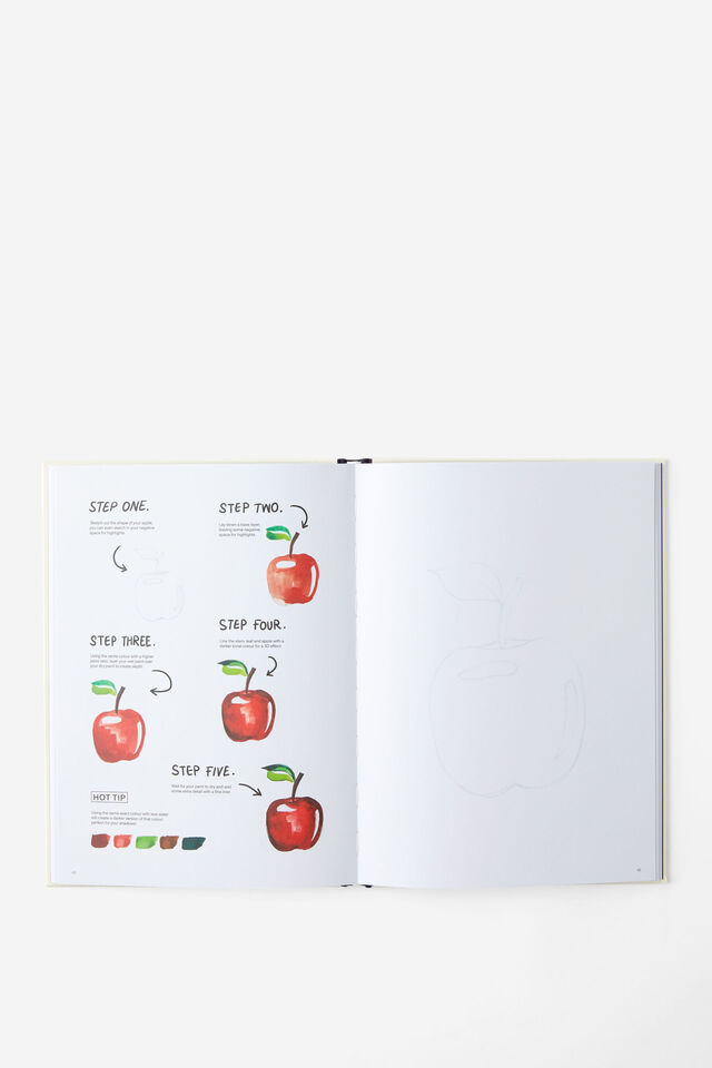 A4 Luxe Upskill Activity Journal, WATERCOLOUR FRUITS