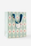 Premium Gift Bag -  Small, RED HEART HARLEQUIN - example image 1
