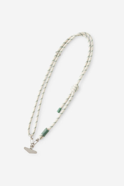 Lanyard Crossbody Strap, RIVER GUM/TYPO GREEN