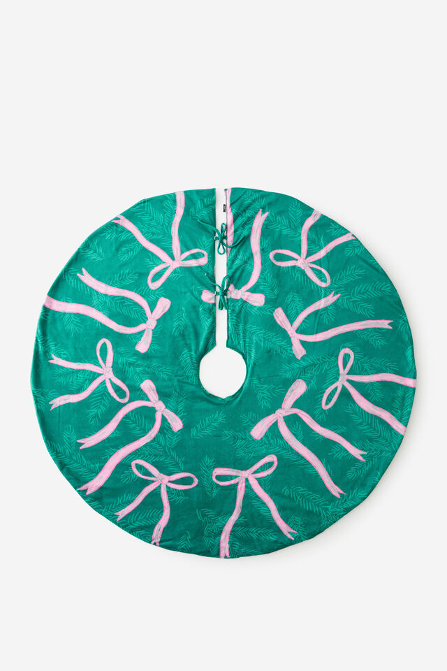 Collab Tree Skirt, PINK RIBBONS