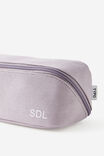 Personalised Felix Fold Out Pencil Case, SILVER LILAC - alternate image 2