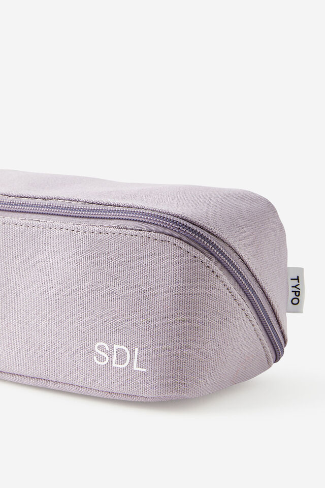Personalised Felix Fold Out Pencil Case, SILVER LILAC