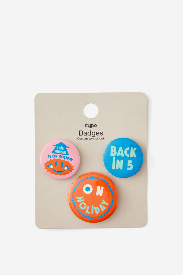 Pin Badge 3Pack, SUMMER QUOTES