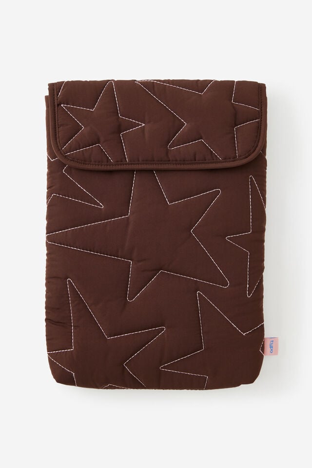 Mode 14 Inch Laptop Sleeve, ESPRESSO STAR QUILTED