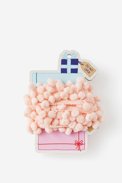 Fashion Ribbon, PRESENT WITH POM POM