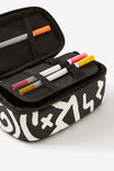 Lcn Arlow Canvas Pencil Case, LCN DOO DOODLE BOY / BLACK & WHITE - alternate image 2