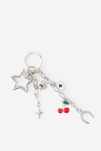 Bag Keycharm, LUCKY GIRL/SILVER