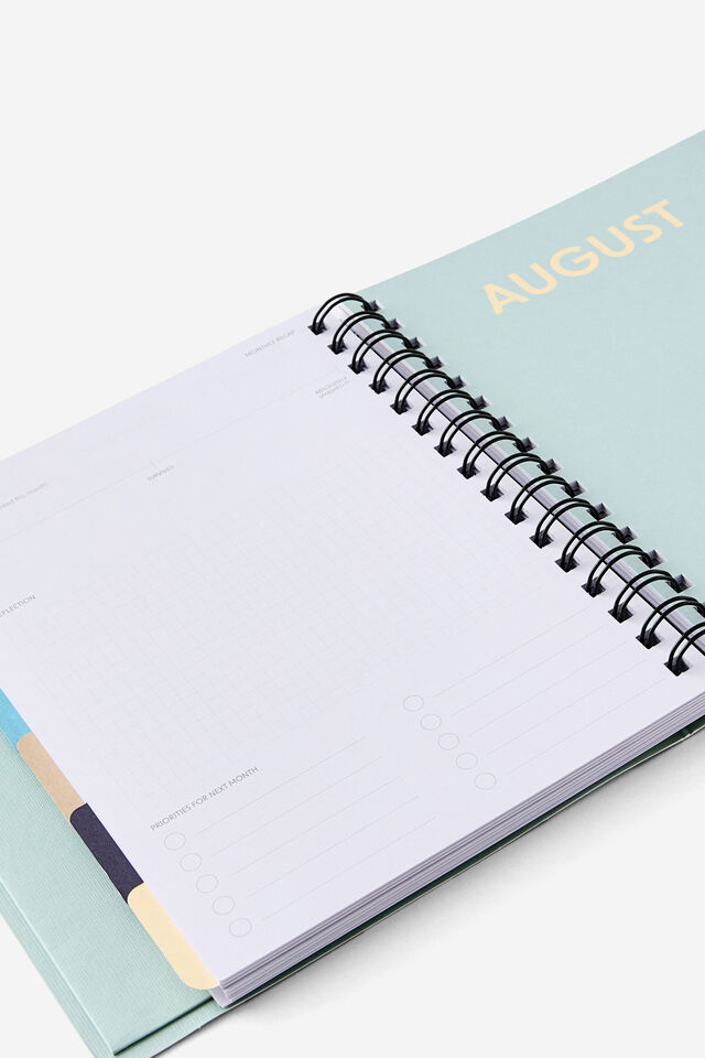 2026 Goals Weekly Planner, Navy Stripe