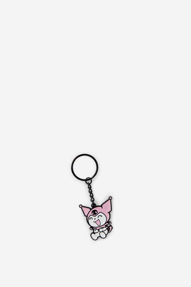 Collab Enamel Keyring, LCN SAN HELLO KITTY/KUROMI PINK
