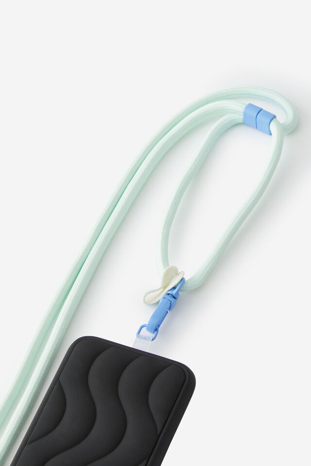 Active Rope Phone Lanyard, PASTEL MINT / CORNFLOWER