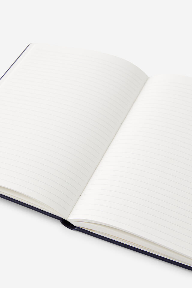 Personalised Metro A5 Hard Lined Notebook, Midnight Ink