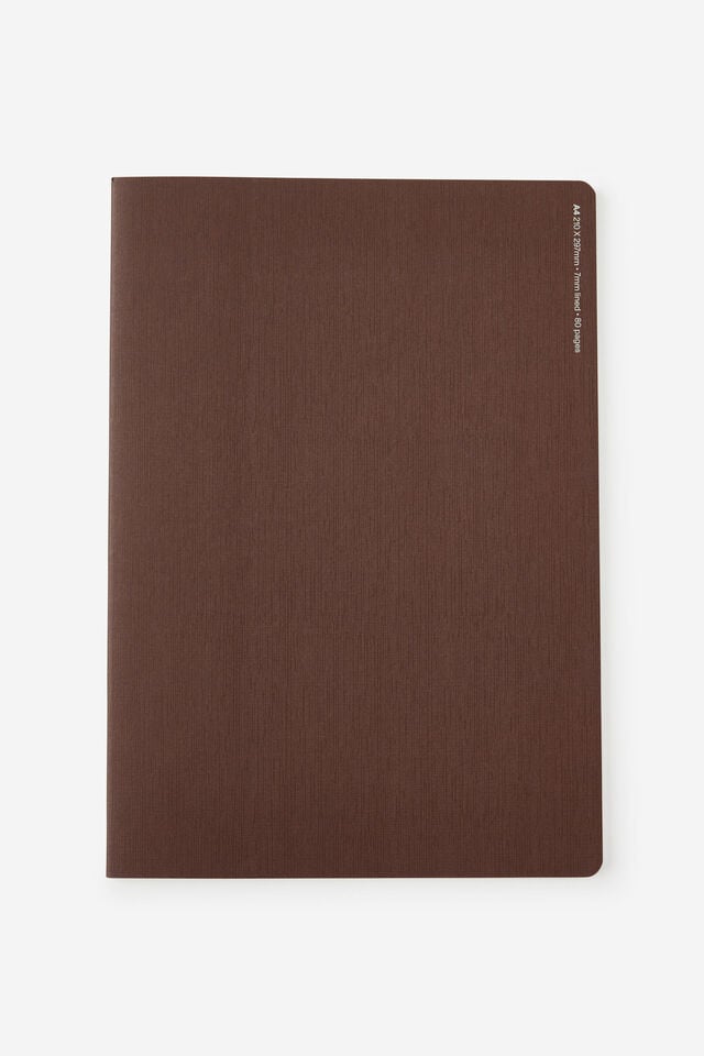 A4 Penpal Notebook, ESPRESSO MINTY