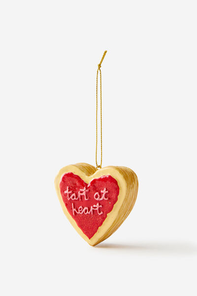 Resin Christmas Ornament, TART AT HEART RASPBERRY HEART