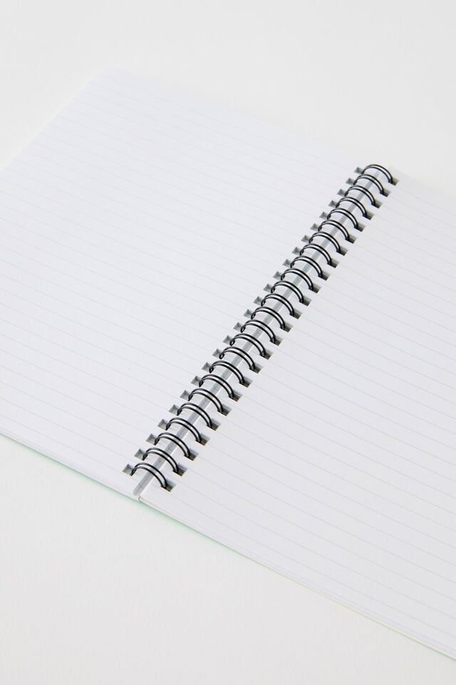 A5 Spiral Notebook, JELLY MINT GEO