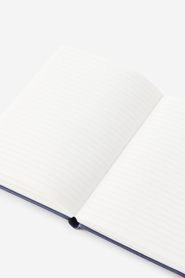 Personalised Metro B6 Hard Lined Notebook, Midnight Ink