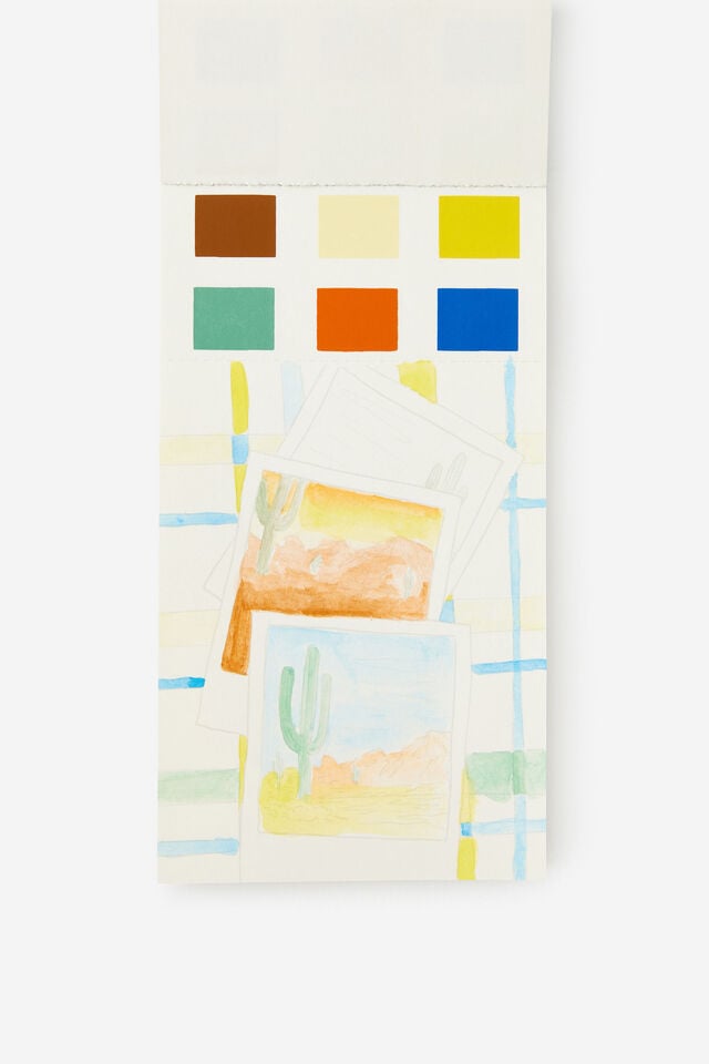 Watercolour Postcard Pad, ROAD TRIP PATCHES