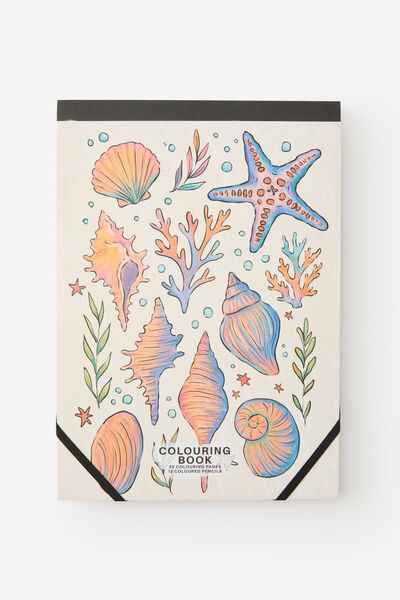 A4 Colouring Pad, AQUAMARINE