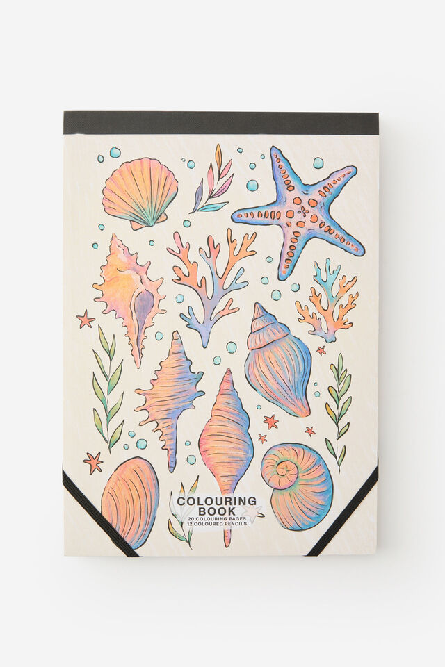 A4 Colouring Pad, AQUAMARINE