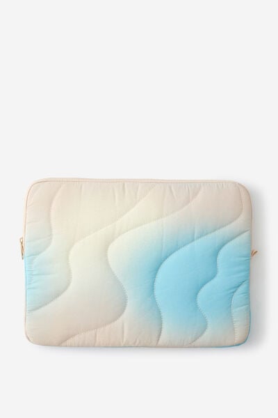 Take Me Away 15 Inch Laptop Case, DIFFUSION / CHAI LATTE QUILTED