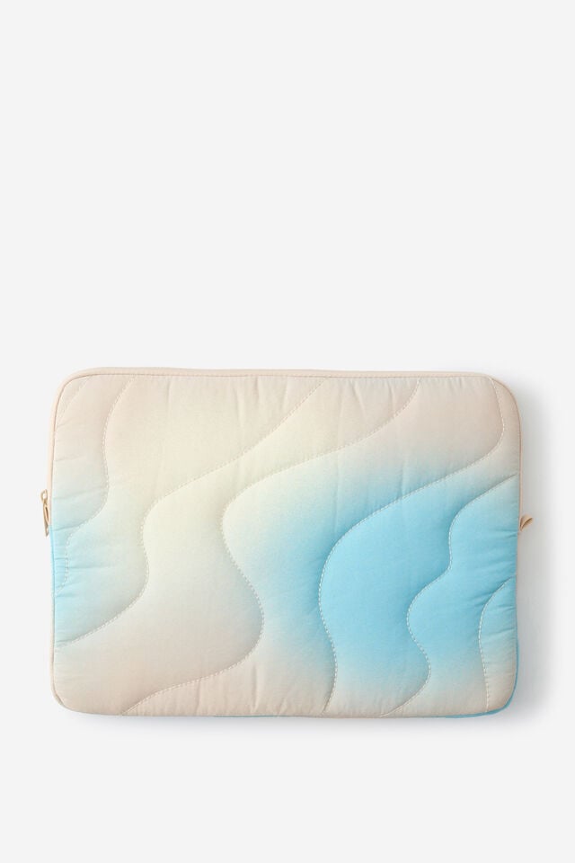 Take Me Away 15 Inch Laptop Case, DIFFUSION / CHAI LATTE QUILTED