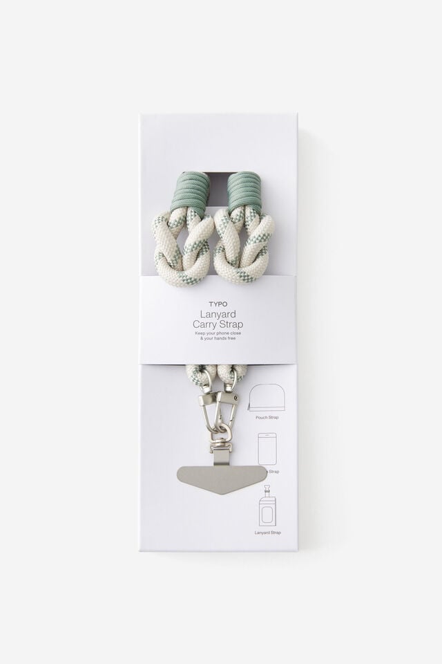 Lanyard Carry Strap, RIVER GUM/TYPO GREEN