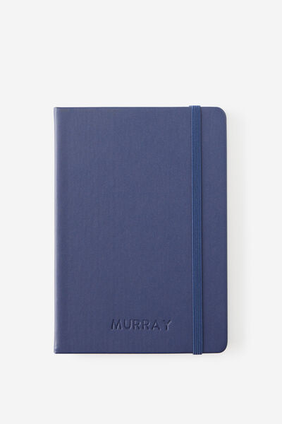 Personalised Metro B6 Hard Lined Notebook, Midnight Ink
