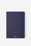 Personalised Metro A5 Hard Lined Notebook, Midnight Ink - alternate image 1