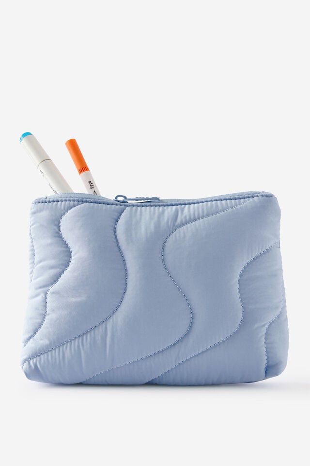 Quilted Pencil Case, BLUE SKIES