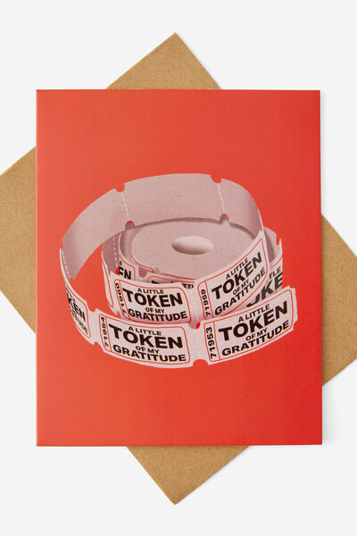 Premium Thank You Card, TOKEN OF MY GRATITUDE UV