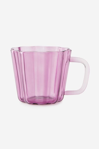 Glass Flower Mug, LILAC