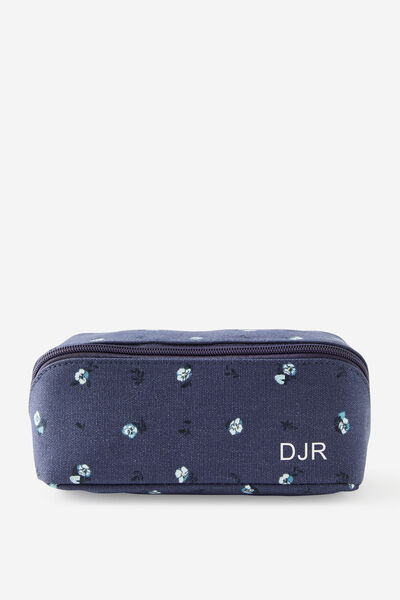 Personalised Felix Fold Out Pencil Case, DITSY PANSY MIDNIGHT