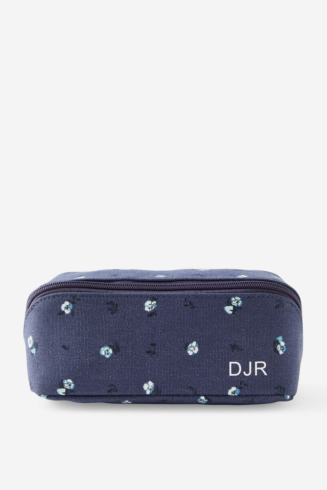 Personalised Felix Fold Out Pencil Case, DITSY PANSY MIDNIGHT