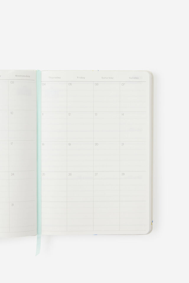 2027 A5 Weekly On Schedule Diary, ECRU DITSY CELESTIAL