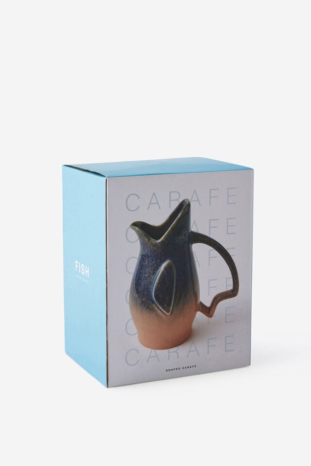 Shaped Carafe, FISH REACTIVE GLAZE